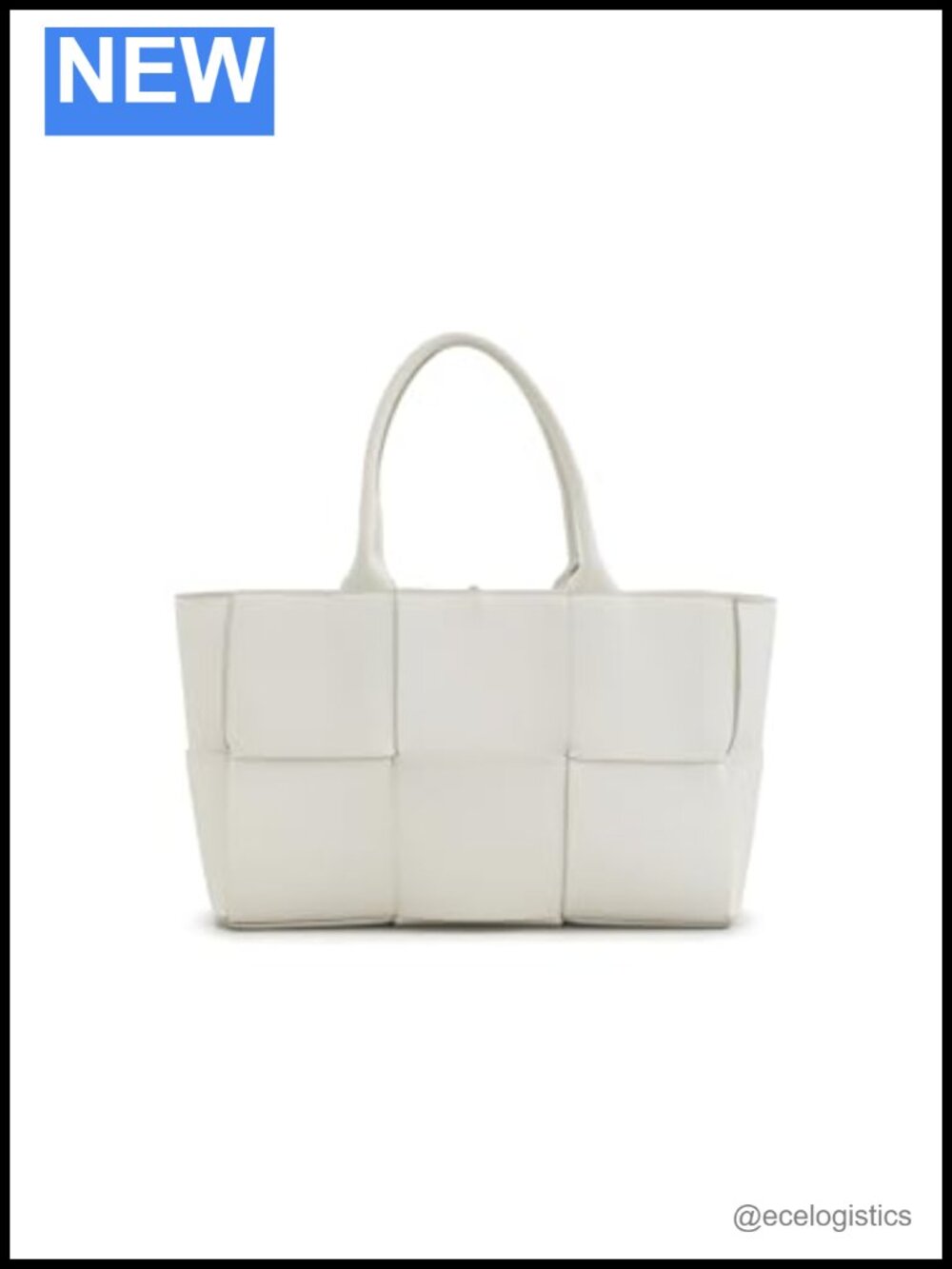 Pre-Loved Bottega Maxi Intrecciato Arco Small Tote Leather Cotton Bag